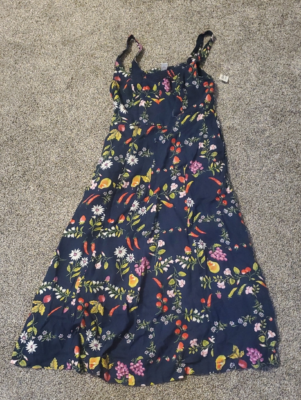 Old Navy Navy Floral Midi Dress